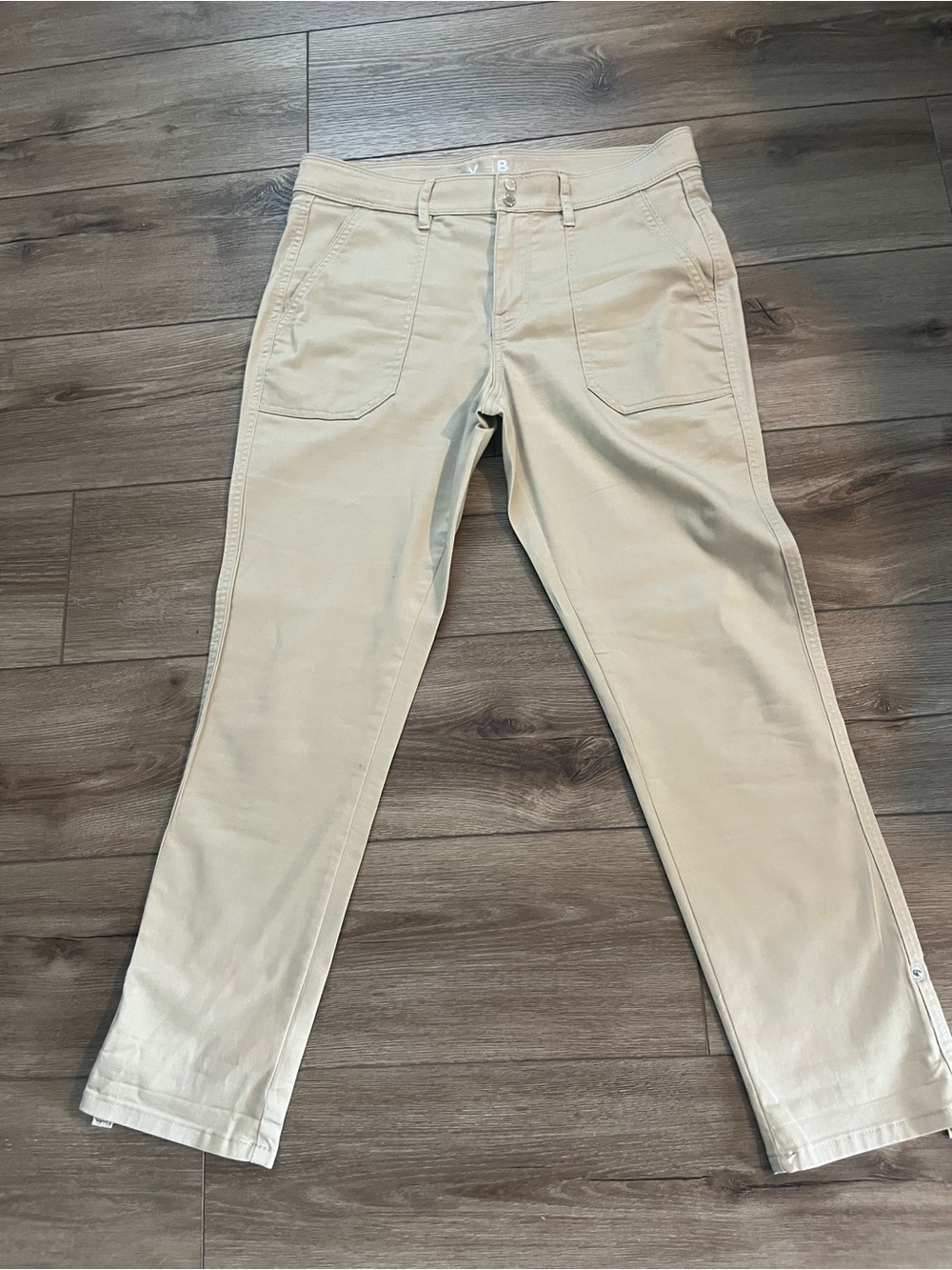 White House Black Market Beige Straight-Leg Pants